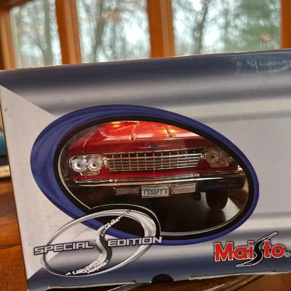 1962 chevy bel air Red Die-Cast Model Car - Picture 3 of 4